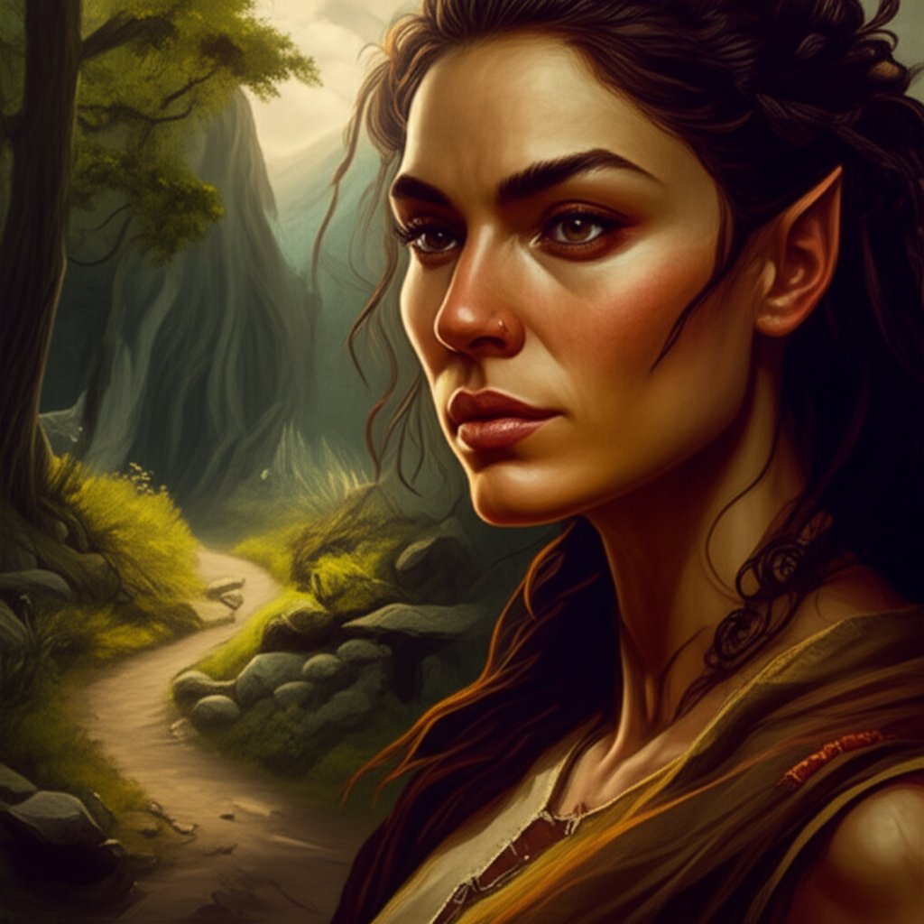 a half orc character symbolizing the blend of orc and human identity through naming