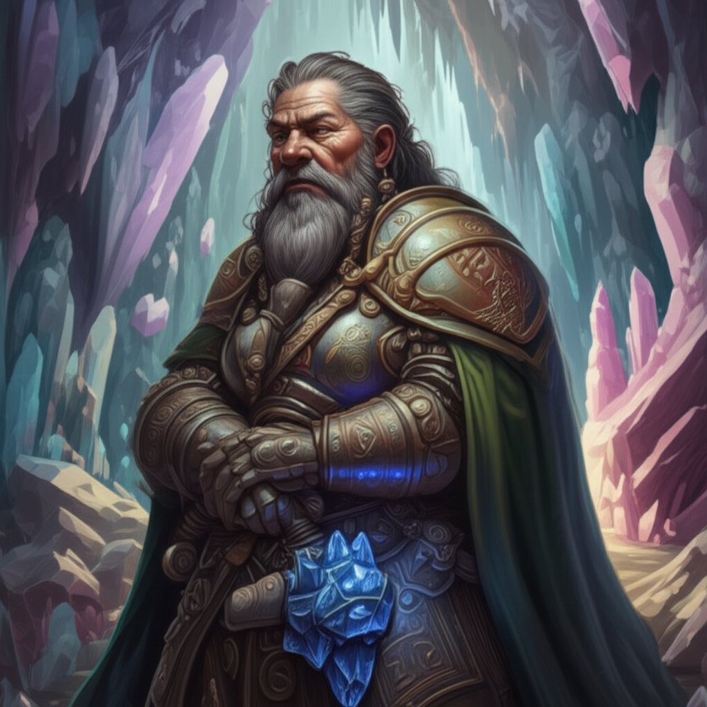 a powerful female dwarf embodies strength and heritage