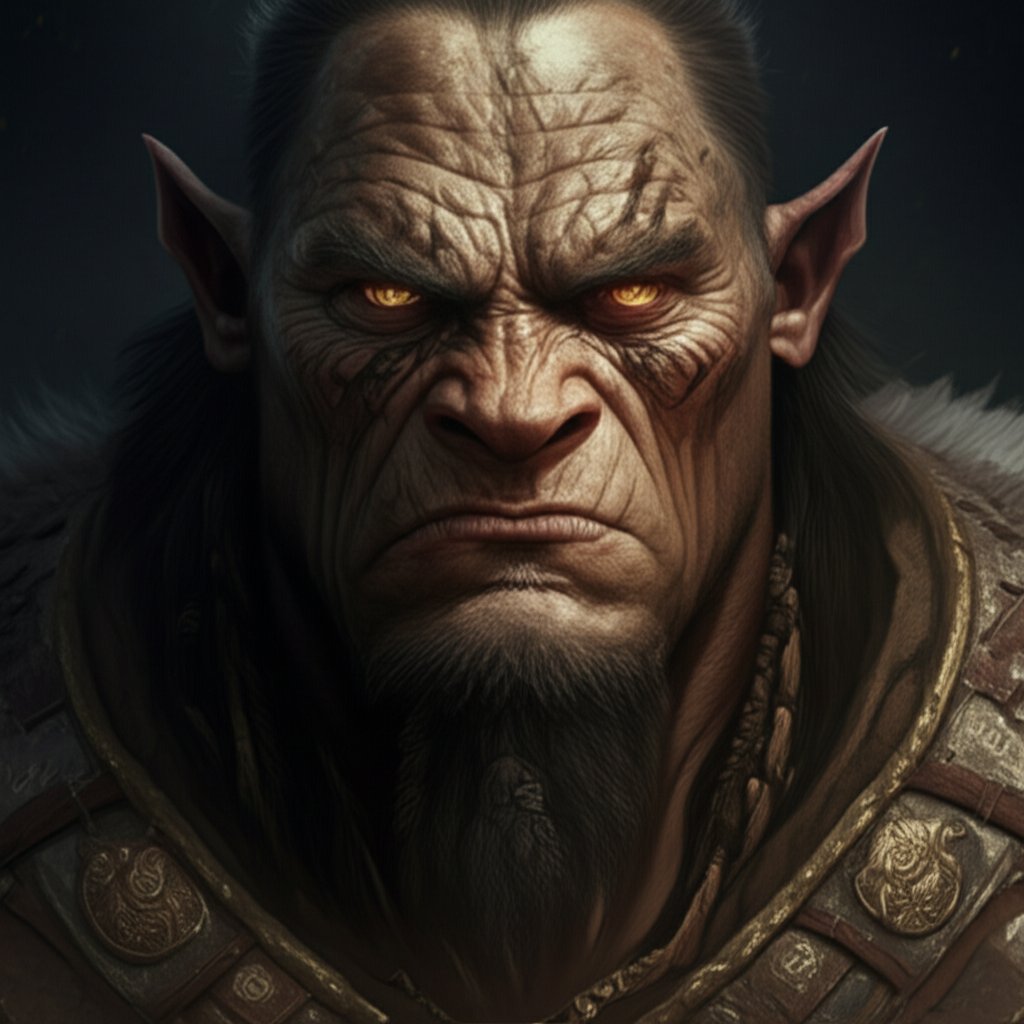 an orc chieftain embodying the strength and tradition behind powerful orc names