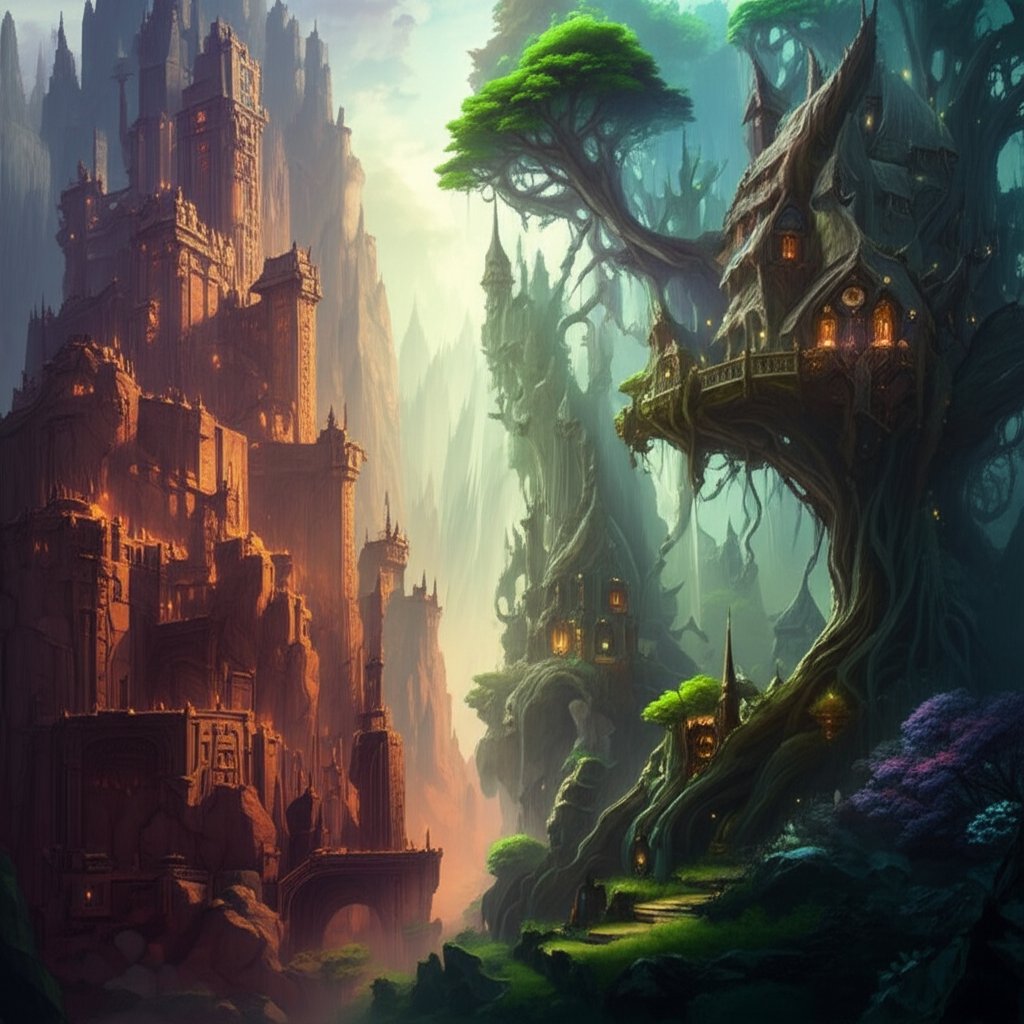 dwarven and elven kingdom settings reflecting distinct naming traditions