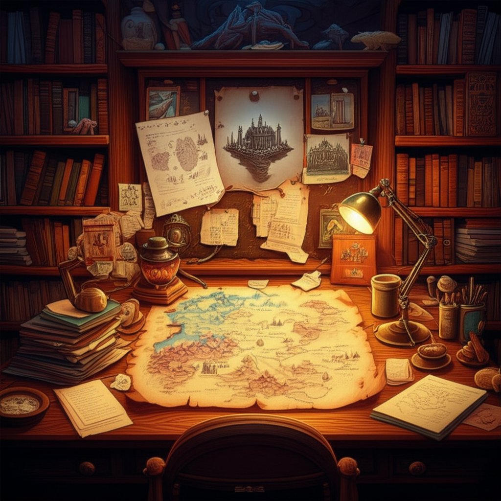 writer brainstorming unique kingdom names for a fantasy realm