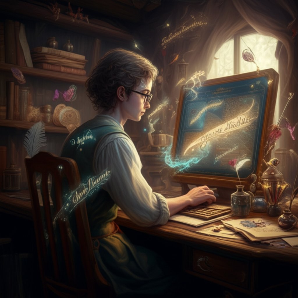 a creator exploring a digital fantasy name generator for inspiration