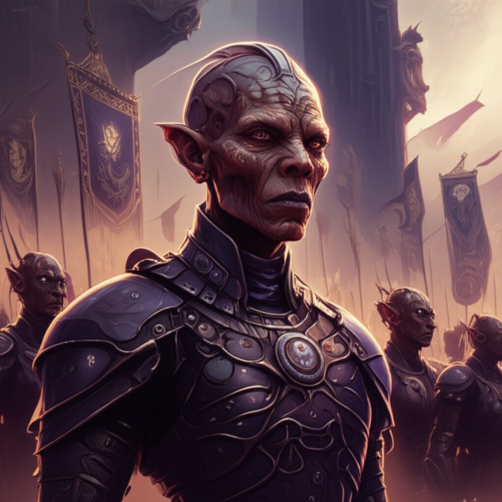 a githyanki leader commanding astral warriors symbolizing their storied culture