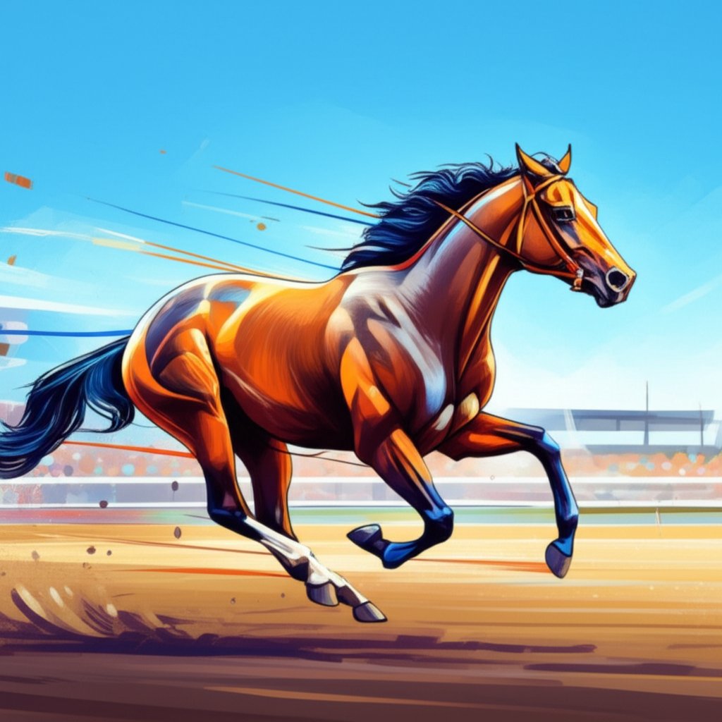 a racehorse in full stride captures the energy of competition and naming inspiration
