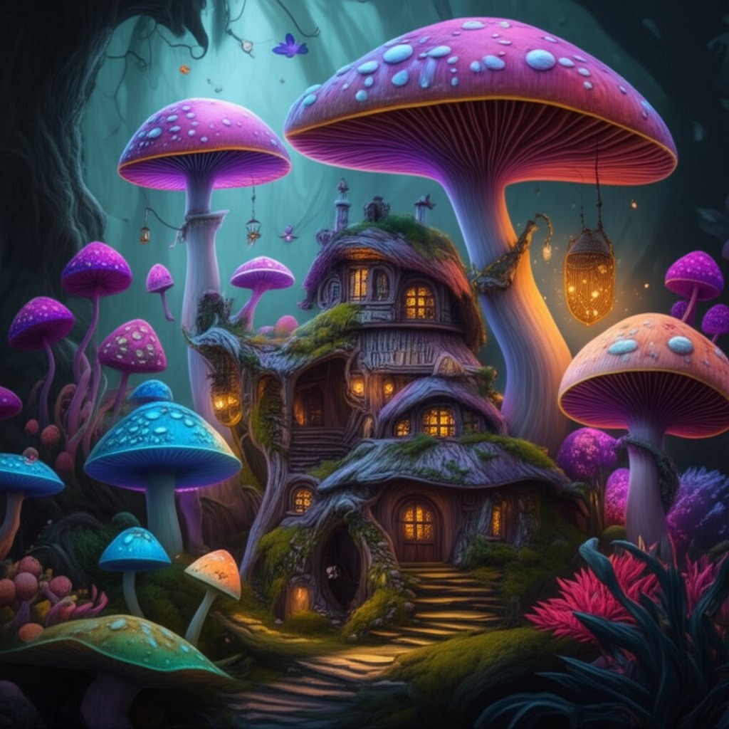 a whimsical fairy village with enchanting city and town names