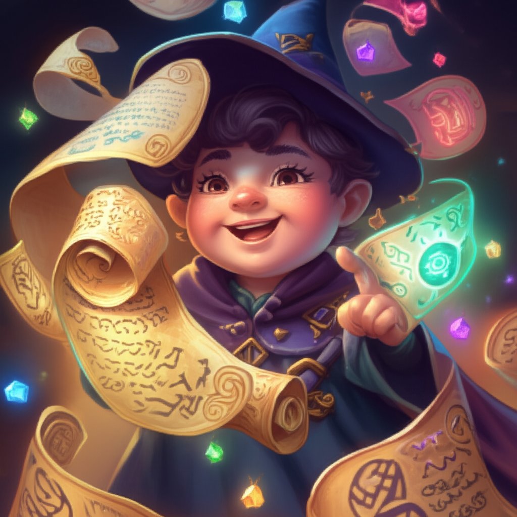 a whimsical mage discovering cool and funny names