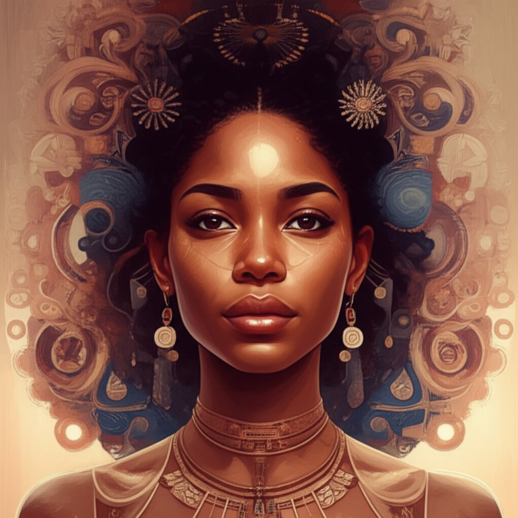 graceful portrait celebrating the diversity of black female names
