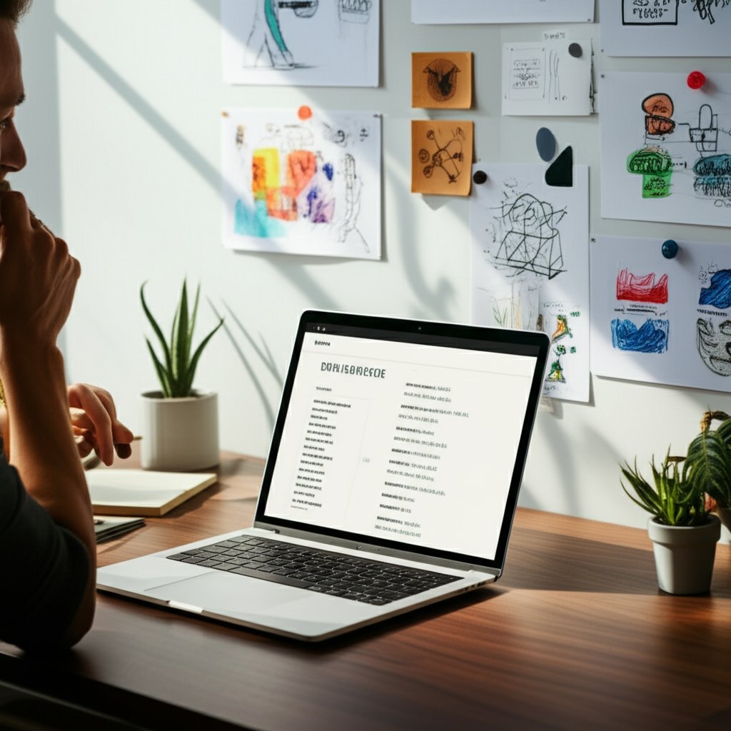 user reviewing and selecting names with a generator tool