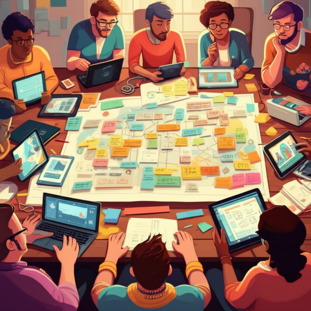writers and creators collaborating to generate street names for a fictional world