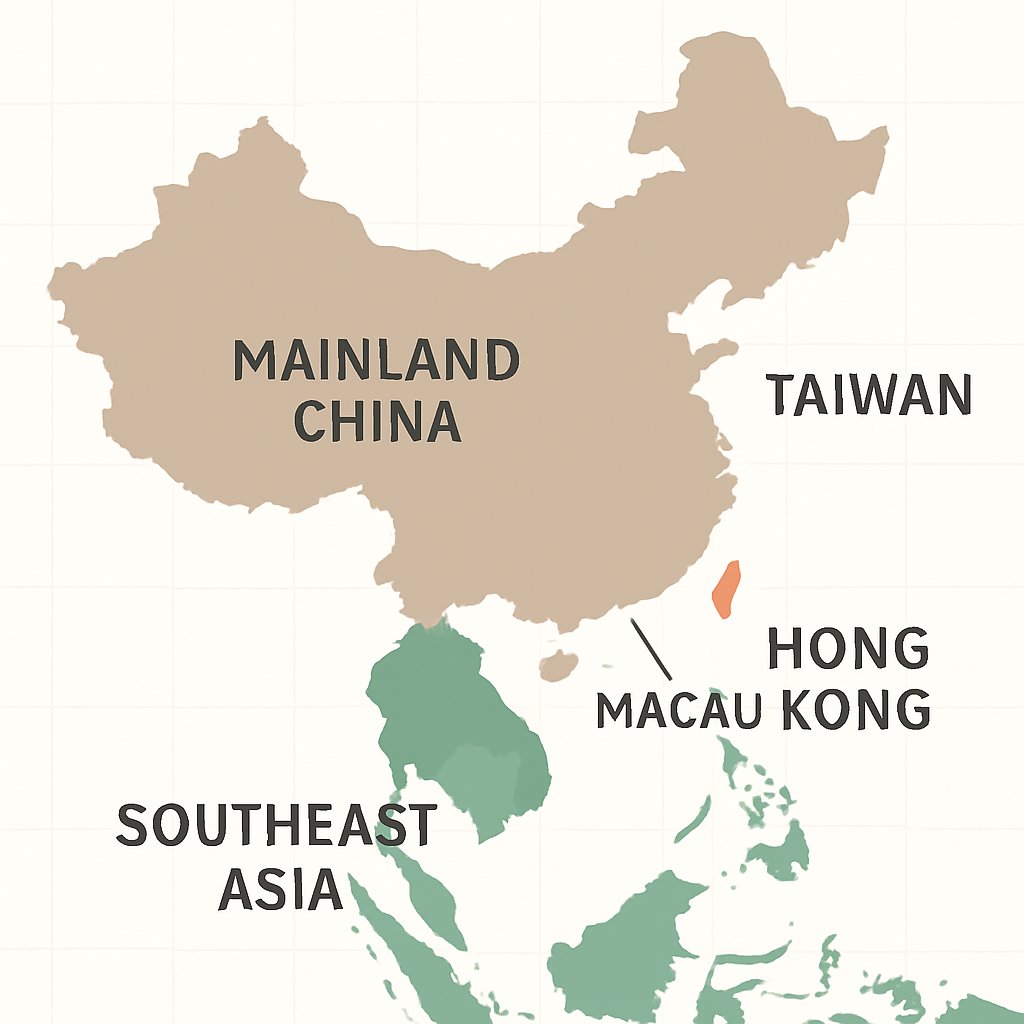 regional spelling patterns across mainland china taiwan hong kong and southeast asia