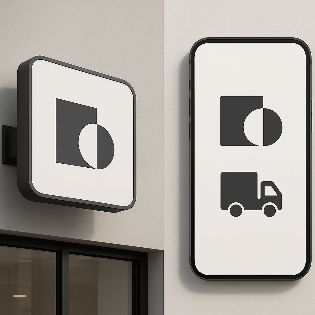 short modern name styles should read clearly on signs and thumbnails