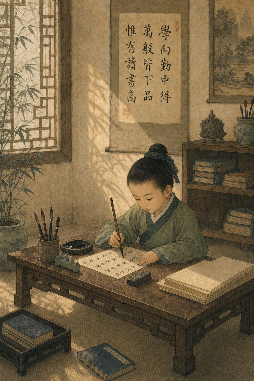 a song dynasty classroom where children memorized the baijiaxing surname text as their first literacy primer