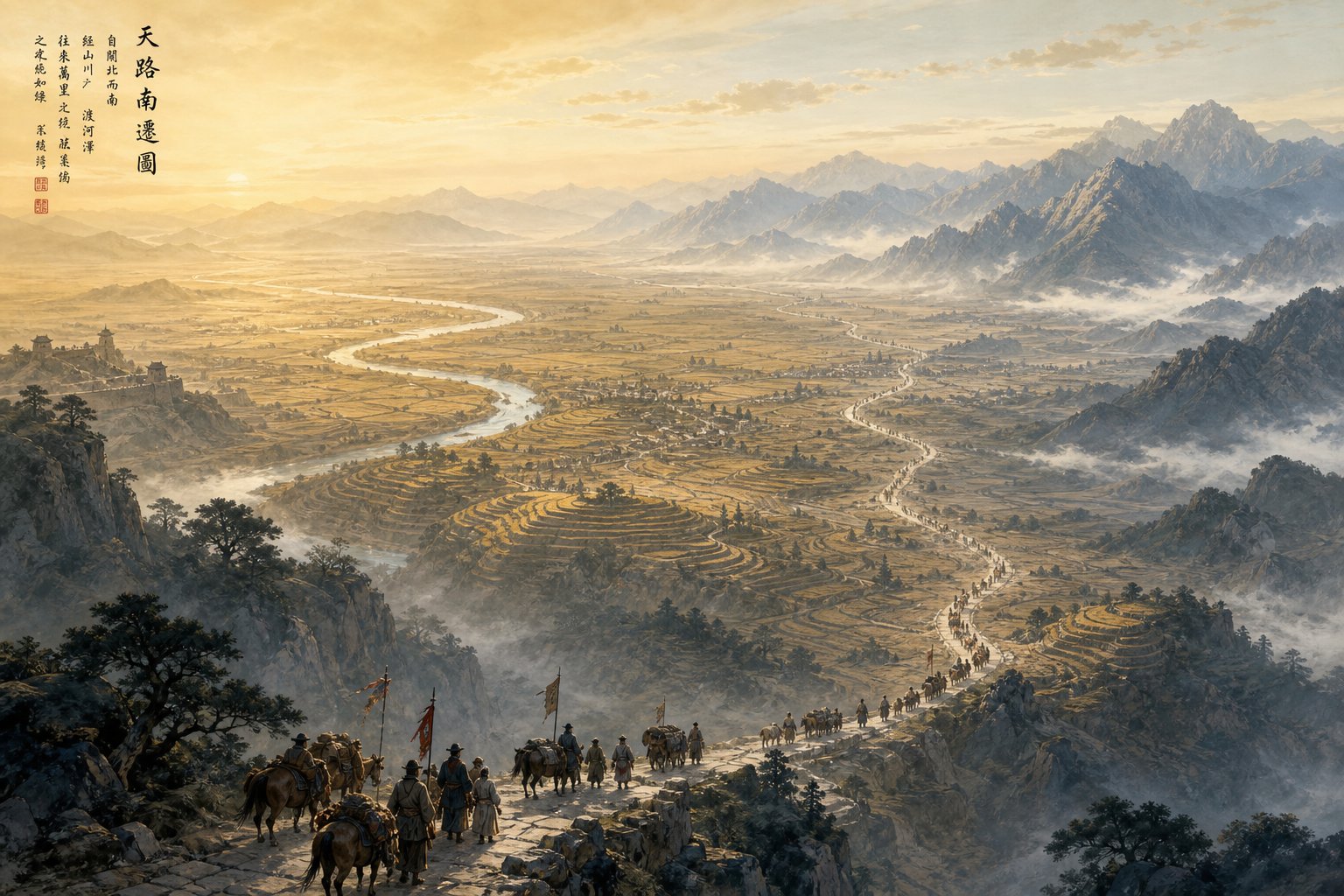 ancient migration routes across china's landscape from northern river valleys to southern mountain regions