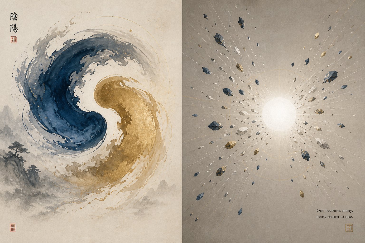 chinese 宇宙 preserves duality while latin universum collapses everything into oneness