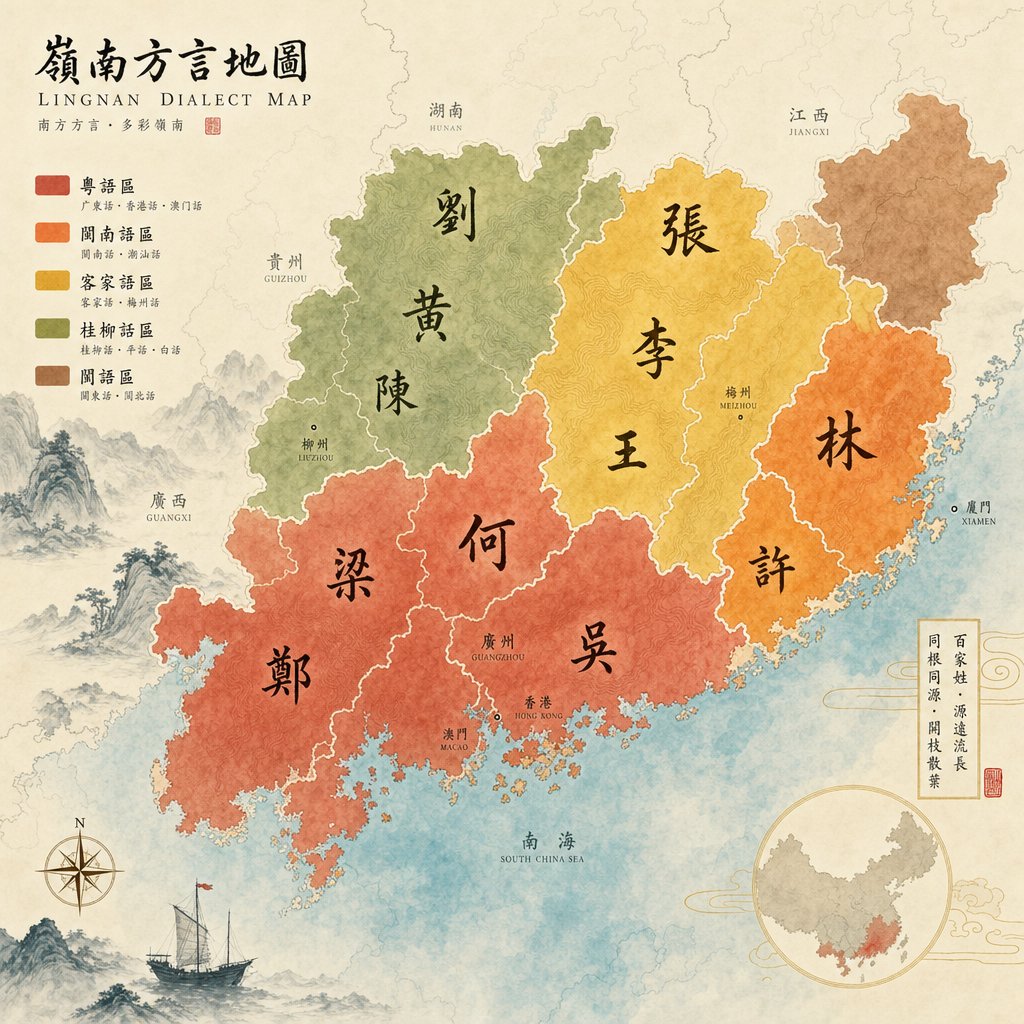 chinese dialect regions shape how the same surname character gets romanized into different spellings