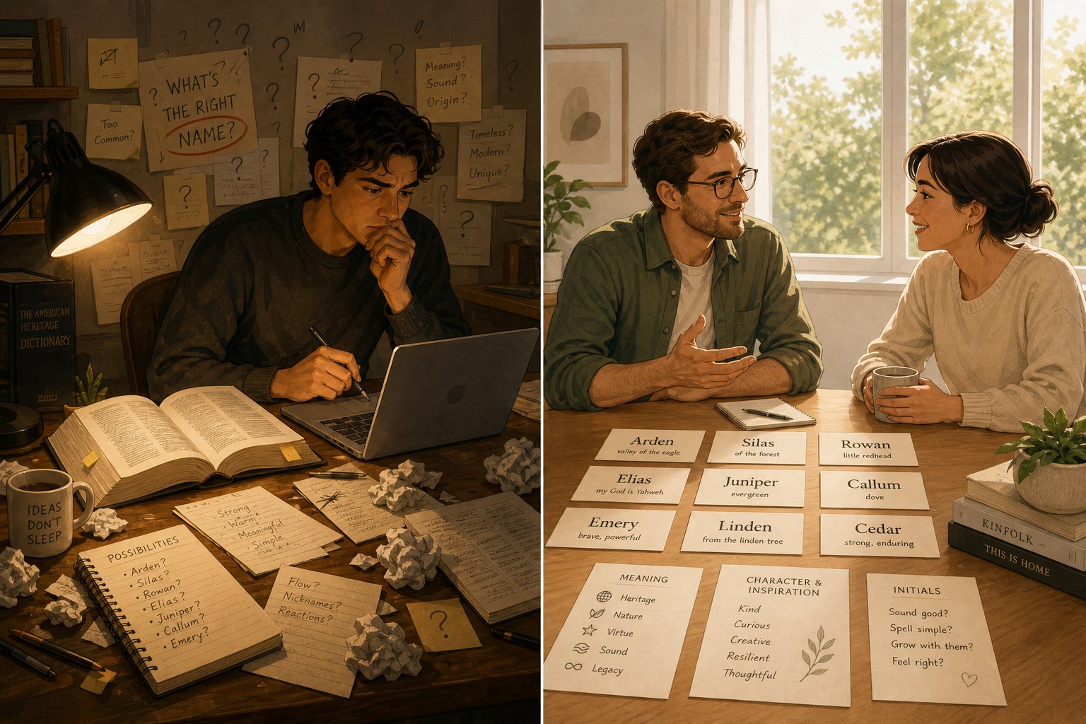 comparing self guided name selection with the structured process of professional consultation