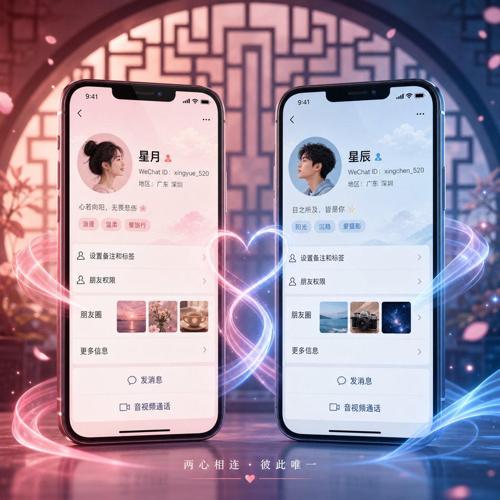 couples matching wechat names create paired meanings that only make sense together