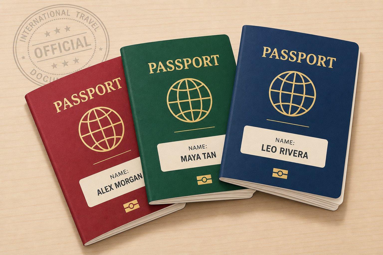 different jurisdictions produce different official surname spellings on passports