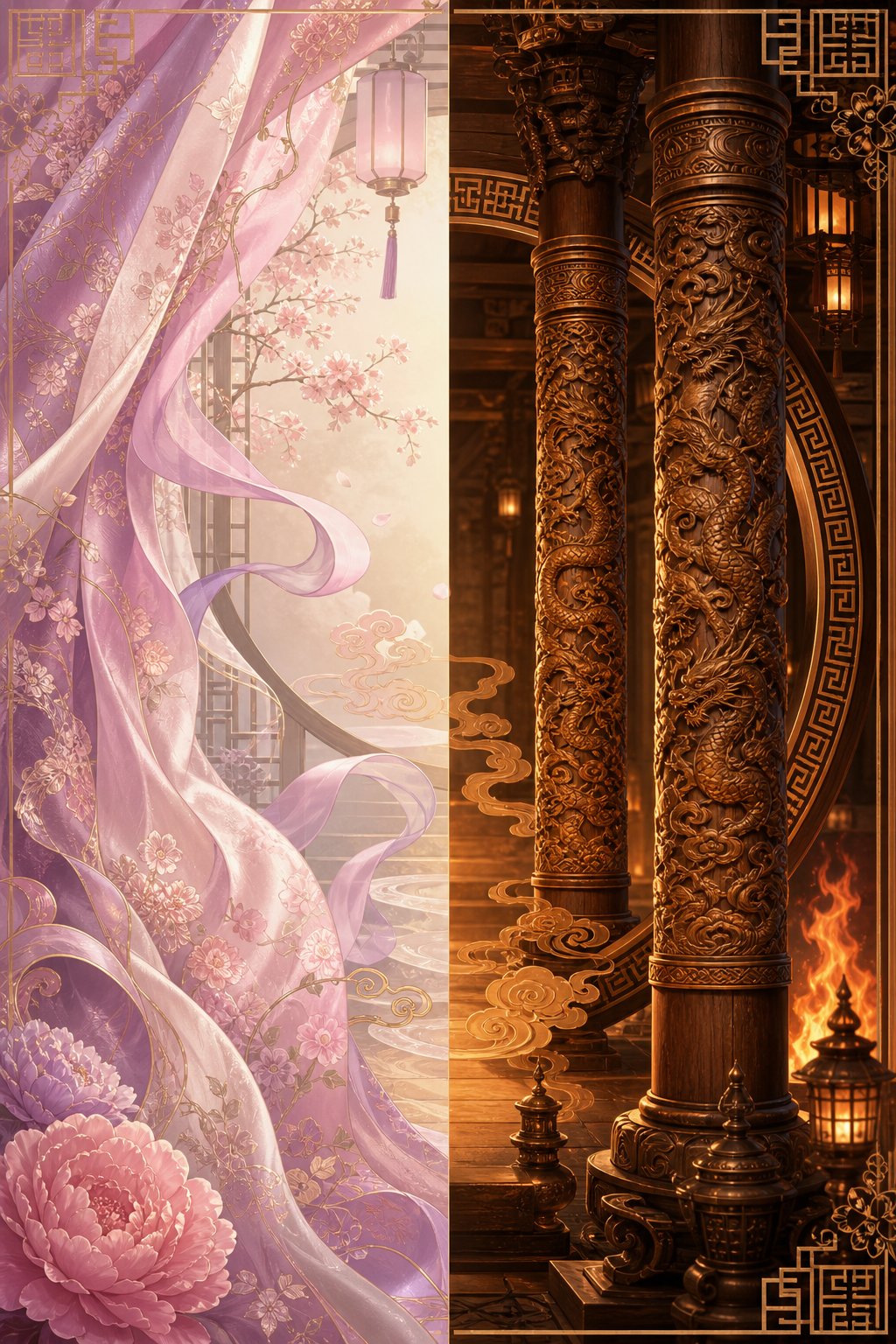 feminine and masculine naming aesthetics draw from different characters while sharing the same auspicious snake radicals