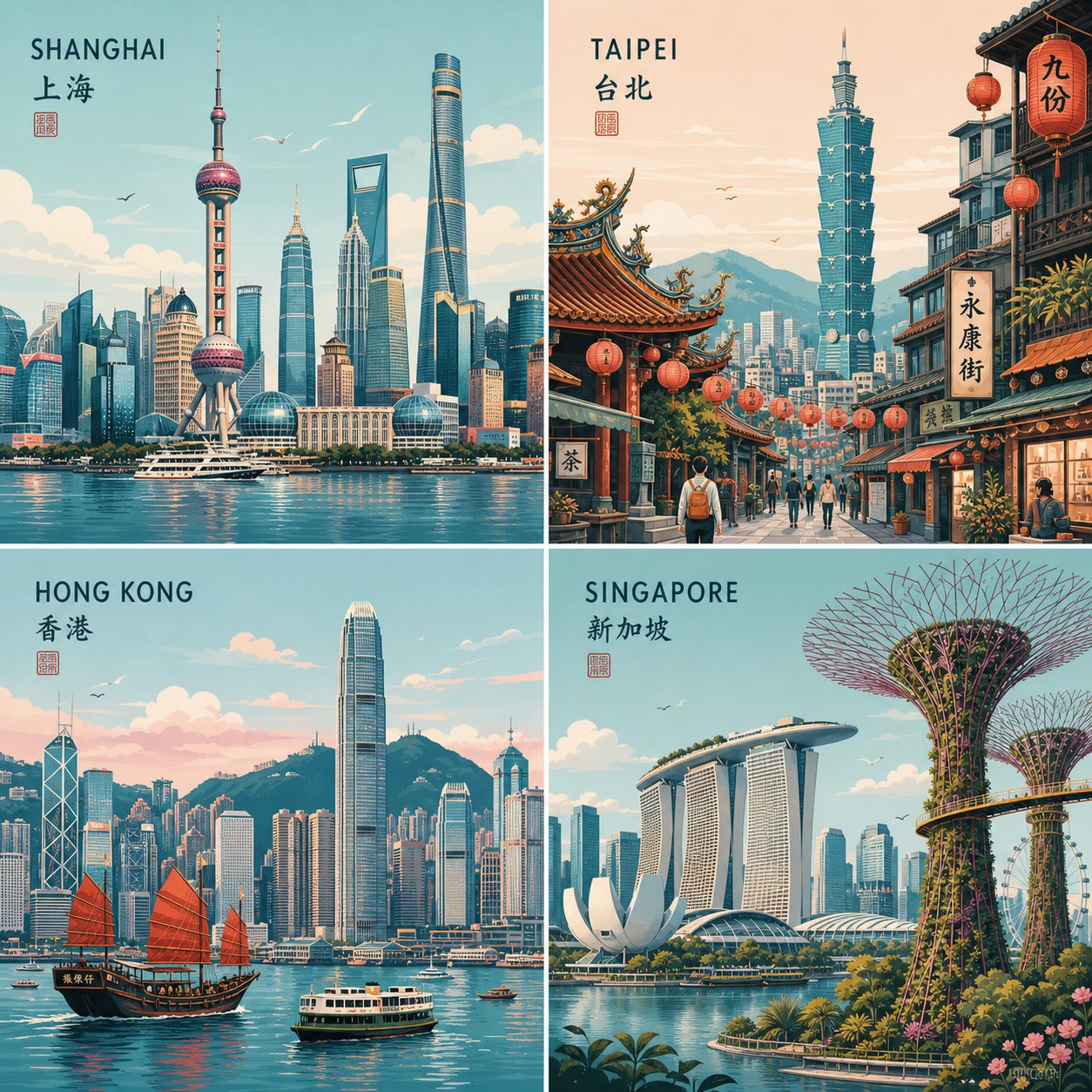 four chinese speaking regions with distinct naming conventions and cultural approaches to baby names