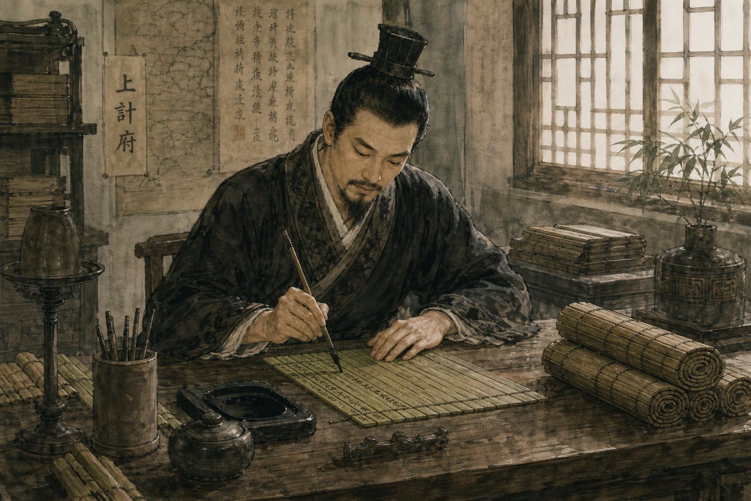 han dynasty clerks developed clerical script to meet the demands of a vast bureaucracy transforming chinese writing from pictographic to abstract