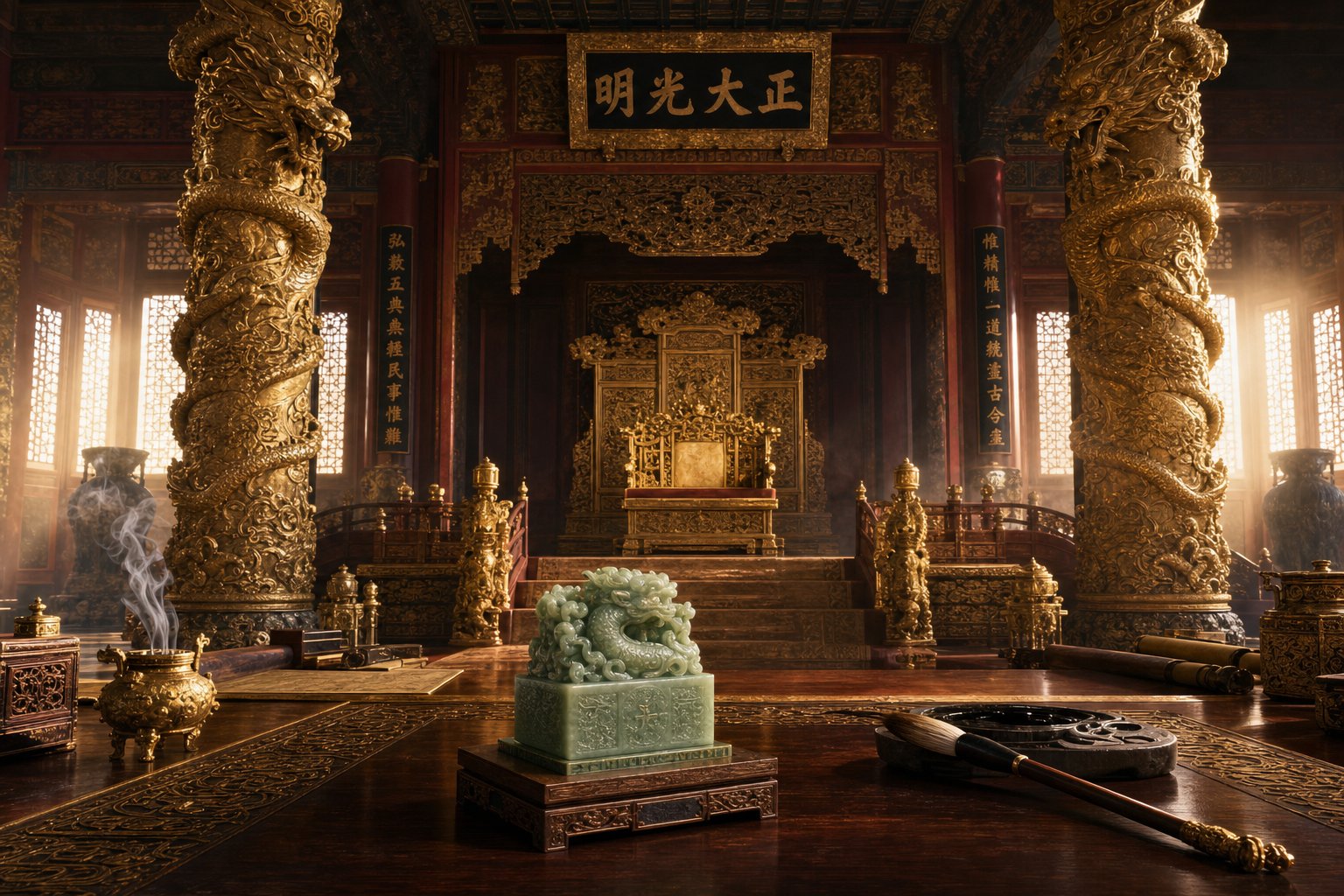 imperial throne rooms where court scholars presented carefully crafted royal names to emperors