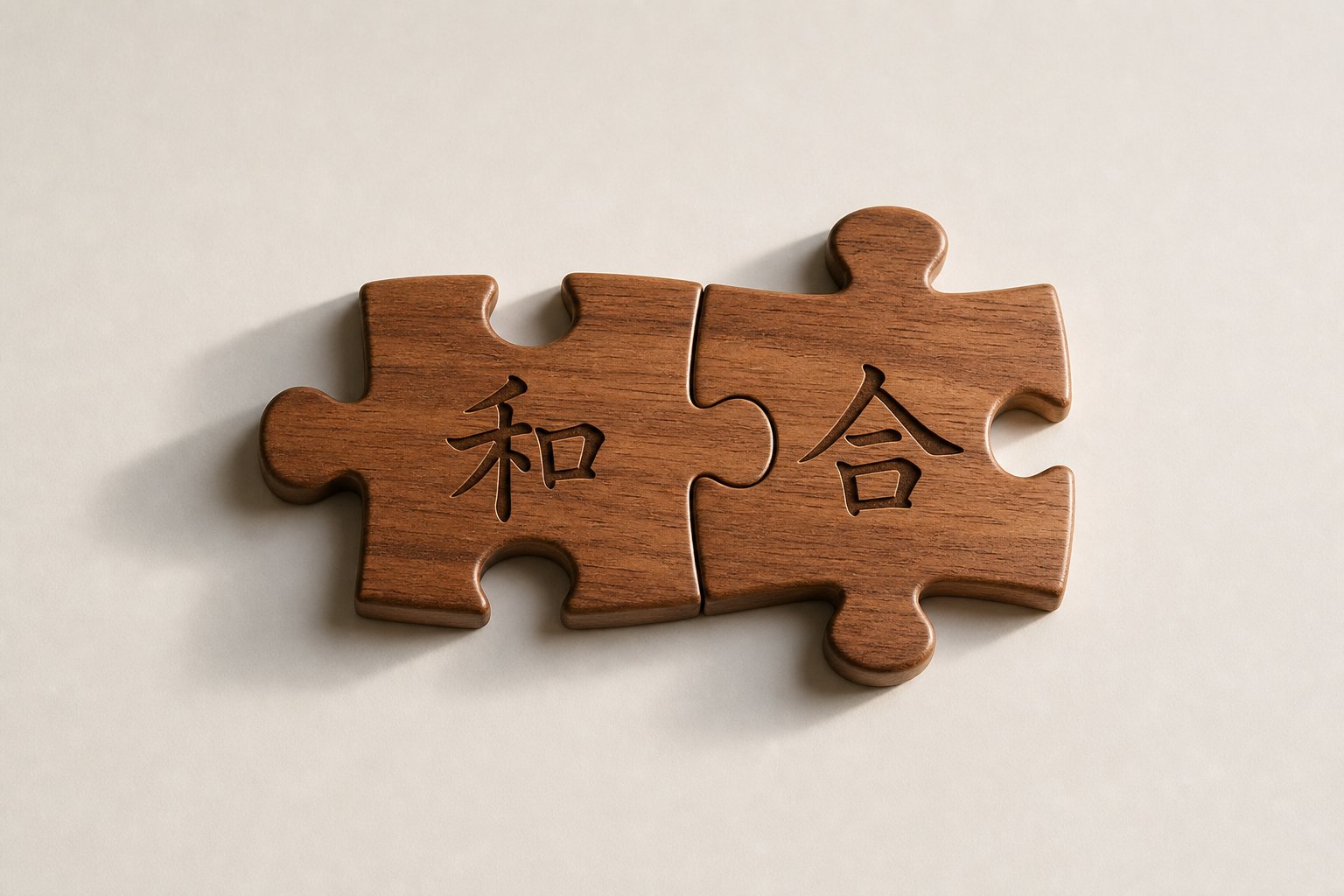interlocking wooden pieces illustrating how two chinese characters combine to create layered success meanings in compound names