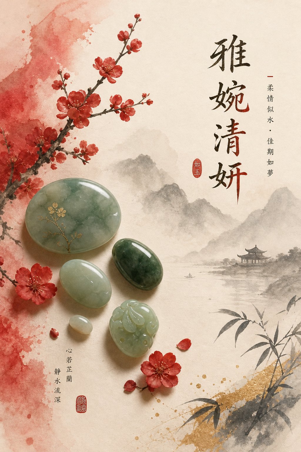 jade and madder red flowers represent the most common characters chosen for female chinese idol names
