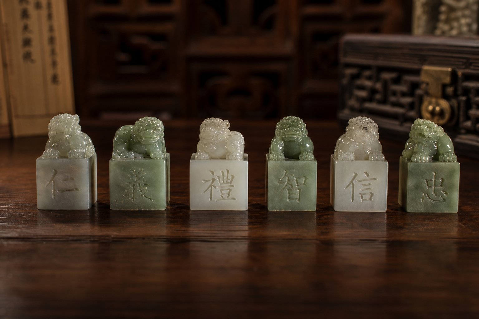 jade seals symbolizing the honorific zi title shared by china's greatest philosophical masters