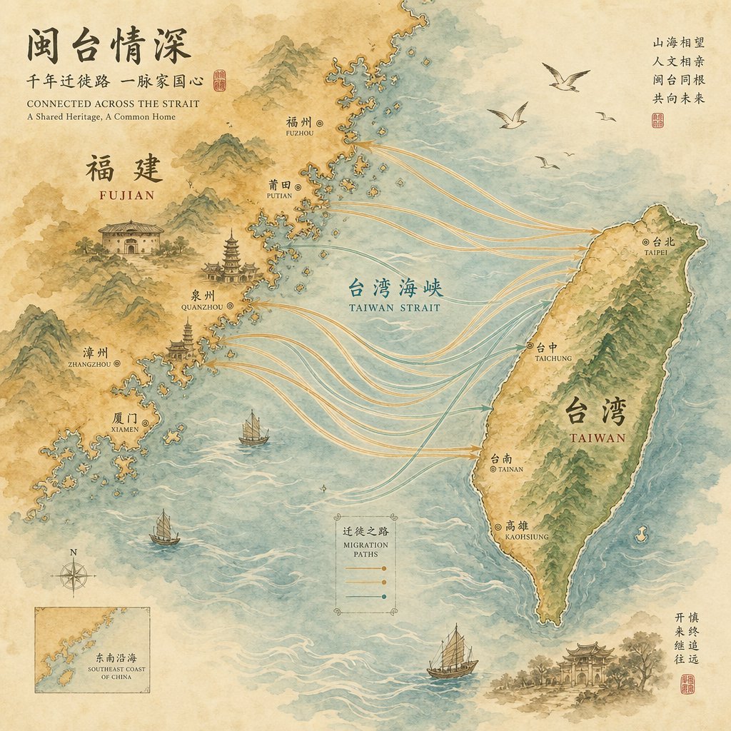 migration routes across the taiwan strait that shaped the distribution of common taiwanese surnames