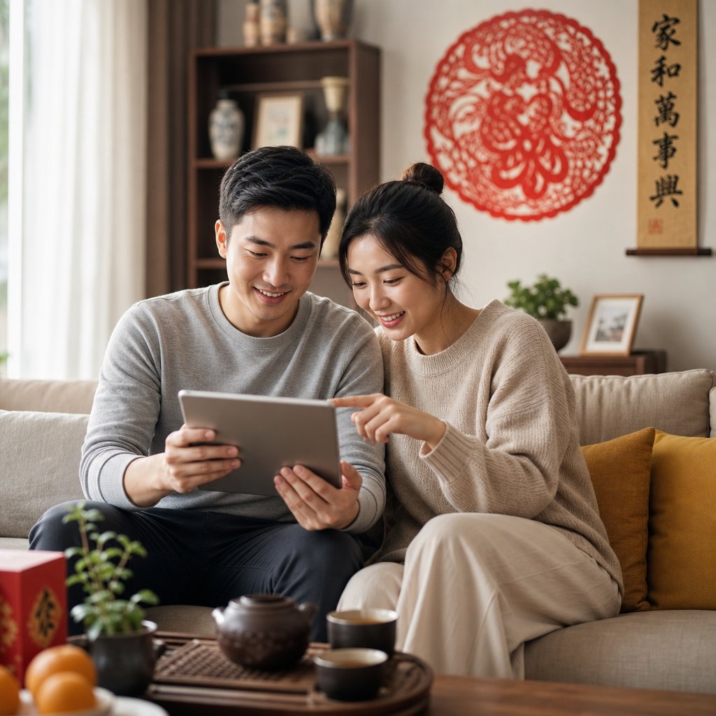 modern parents blending traditional chinese naming wisdom with contemporary tools and personal aesthetics