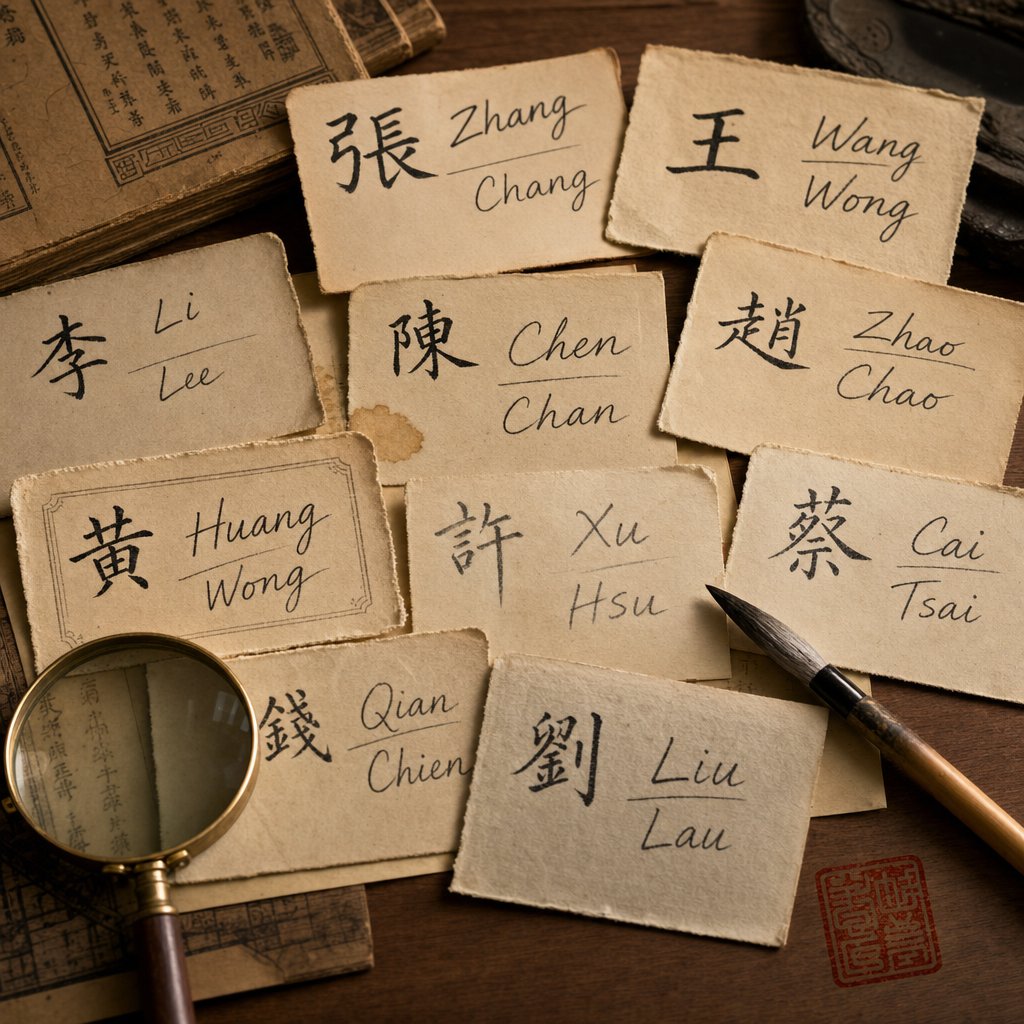 multiple romanization systems can produce vastly different spellings for the same chinese surname character
