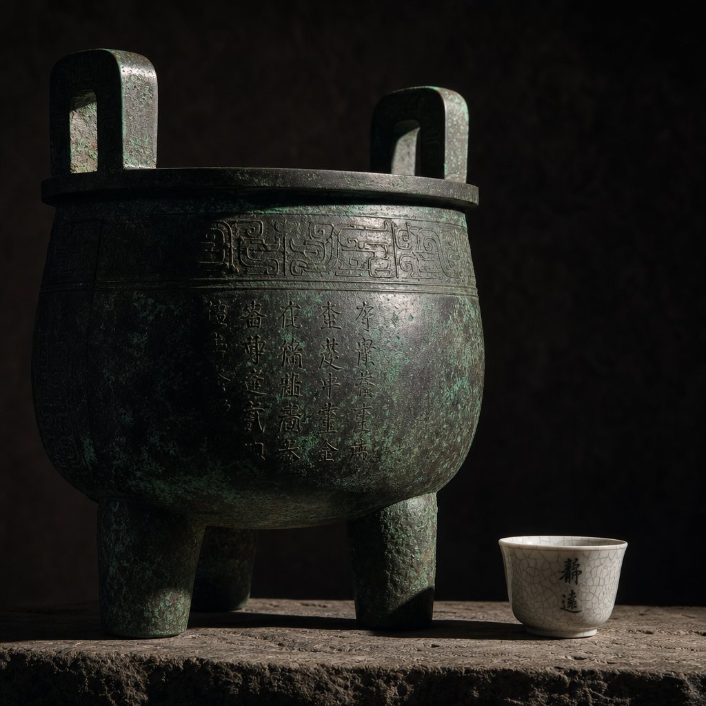 scale contrast between dominant and rare chinese surnames visualized through ancient vessels