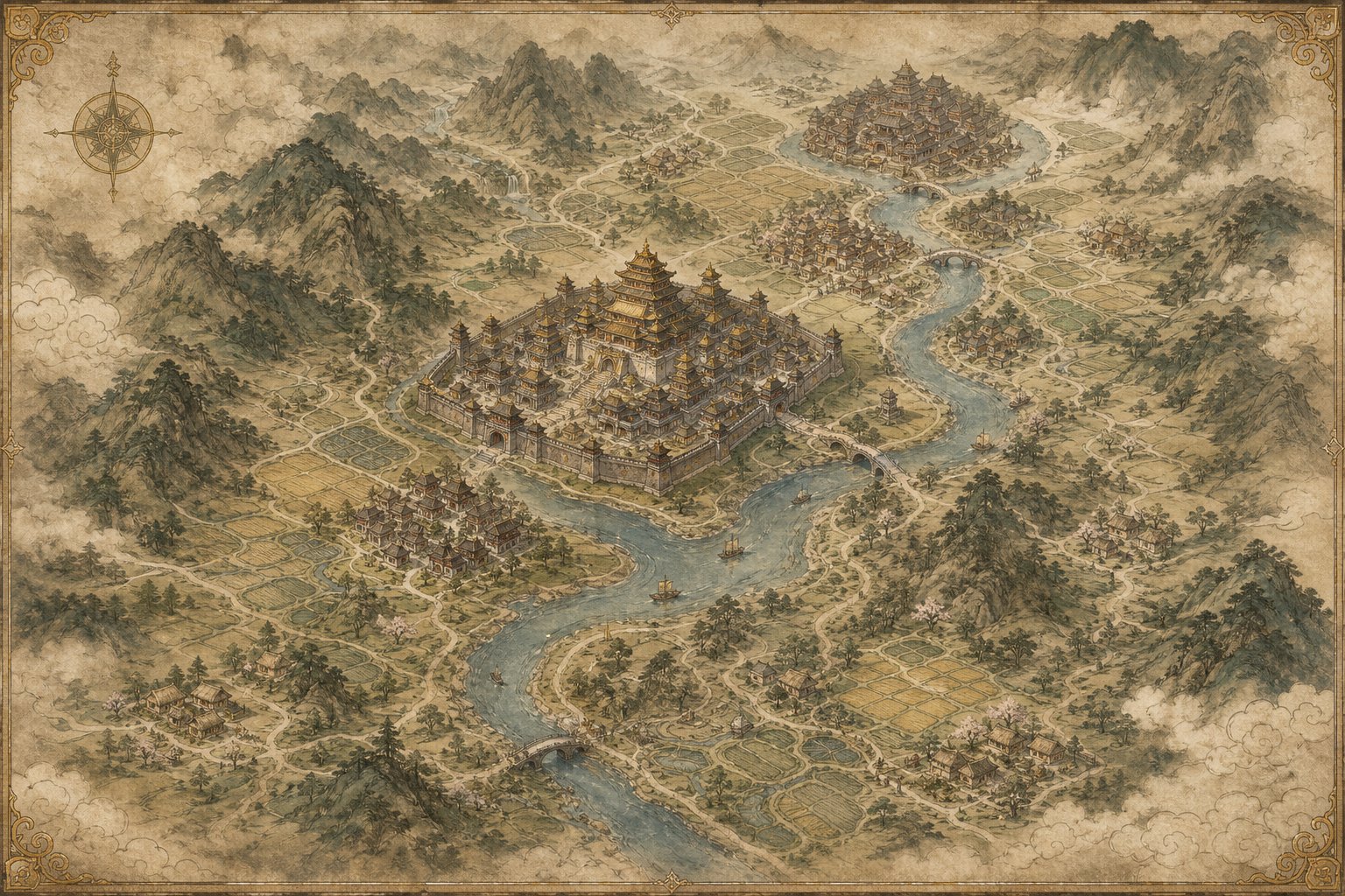 settlement hierarchy from capital cities to villages reflecting how suffixes define city scale