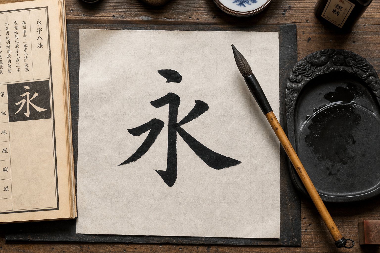 All 8 Basic Chinese Calligraphy Strokes Hide In One Character