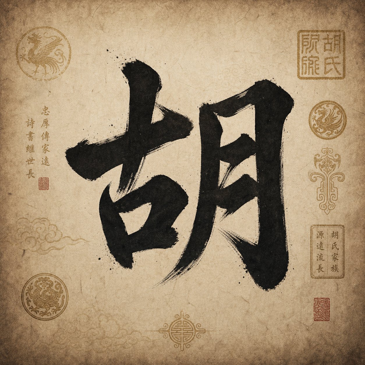 Hu Surname Meaning: One Character (胡), Multiple Ancestral Lines