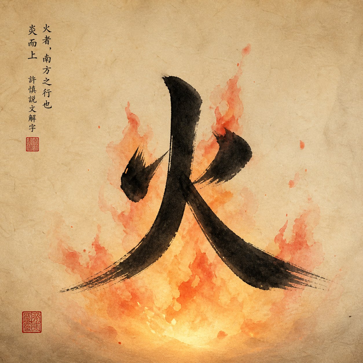 Fire Radical Chinese Character (火): Decode It, Write It, Master It