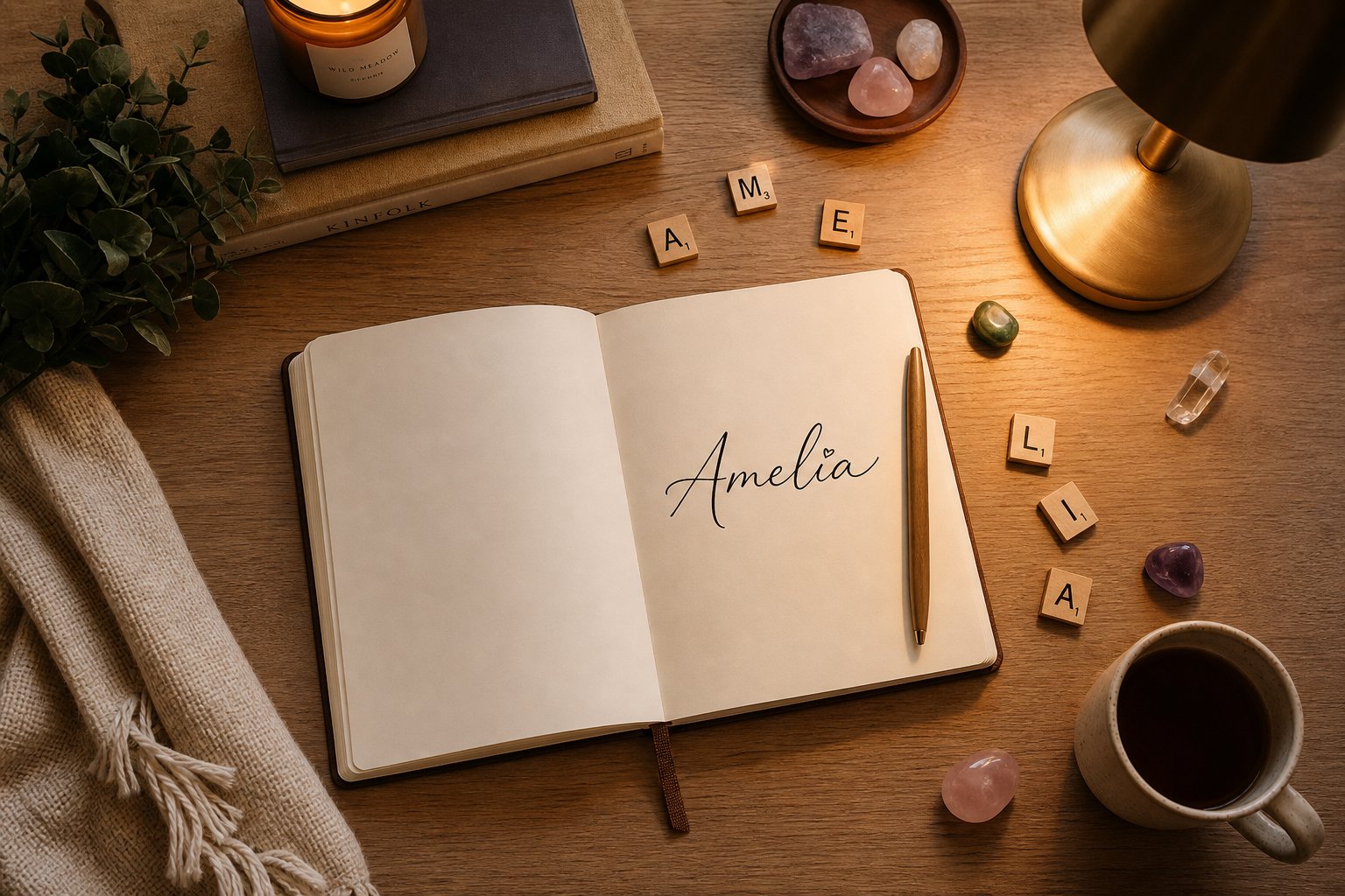 the complete process moves from birth date calculation through name evaluation to a final aligned name choice