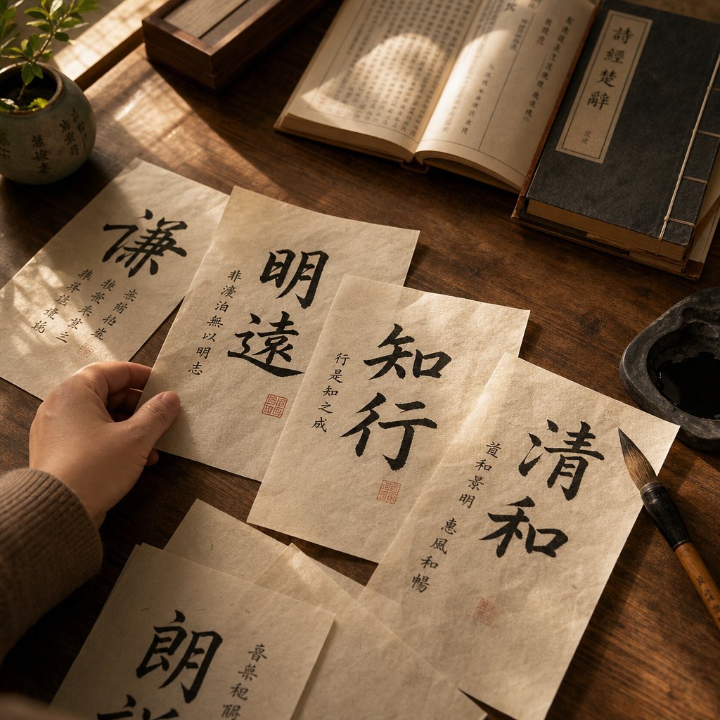 the creative process of selecting meaningful chinese characters for a baby name