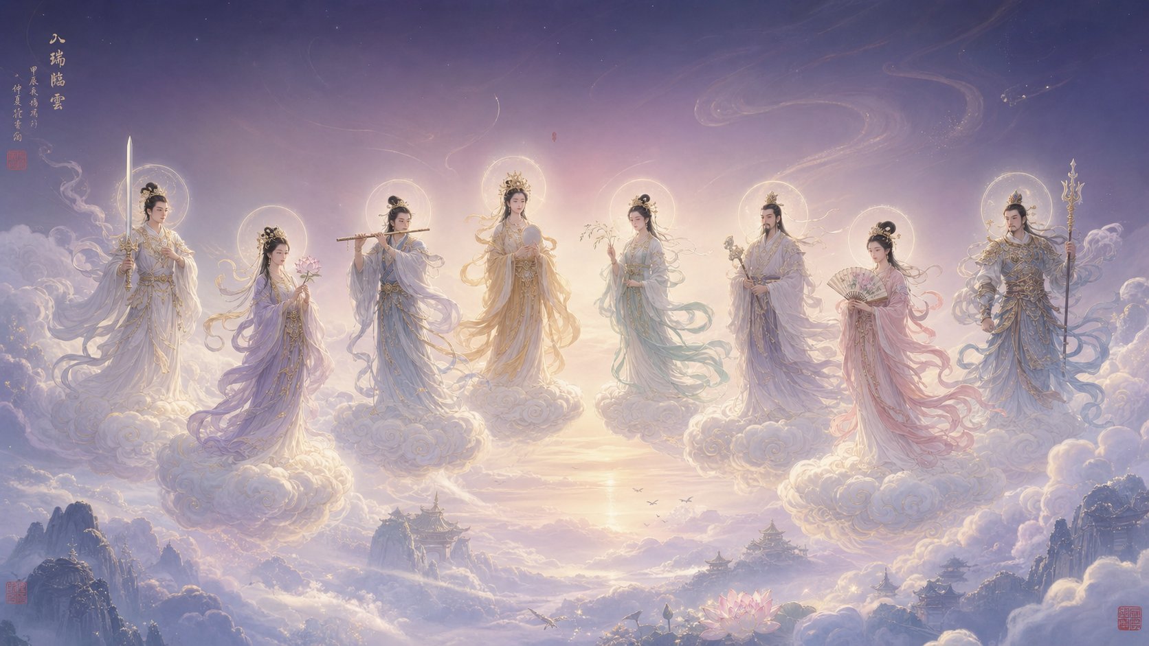 the eight immortals of taoist tradition legendary figures whose names became templates for philosophical naming
