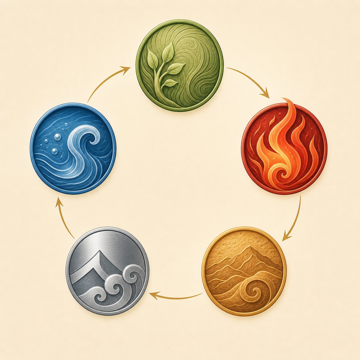 the five elements cycle determines which numbers are personally lucky based on an individual birth chart