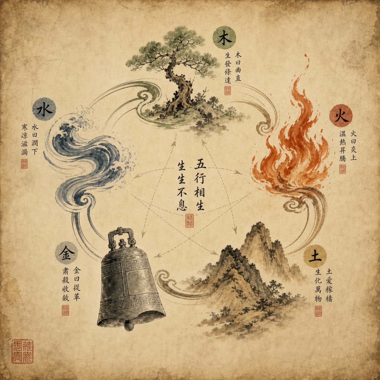 the five elements system governs which character radicals may coexist harmoniously in a chinese name
