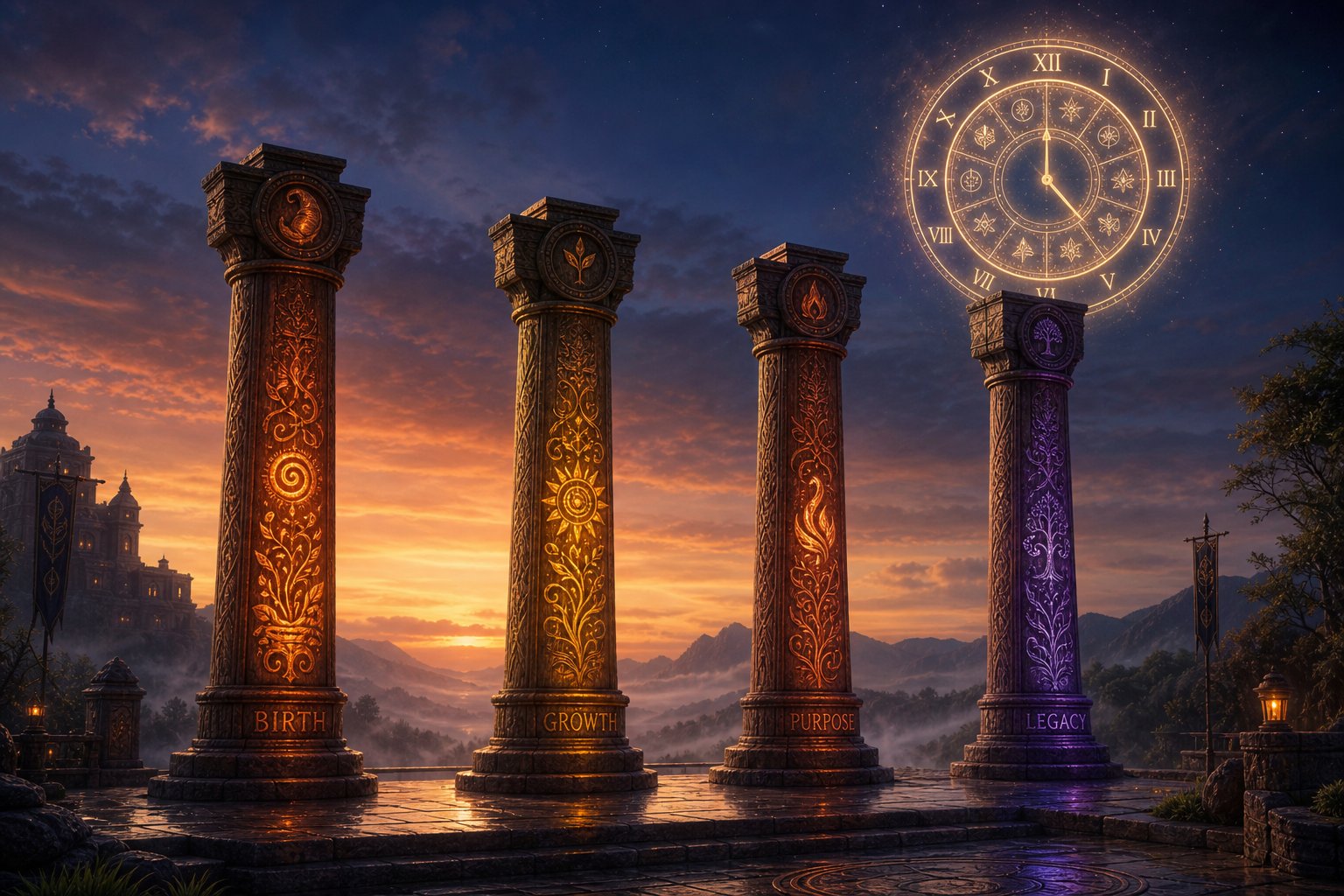 the four pillars of a bazi chart representing year month day and hour of birth