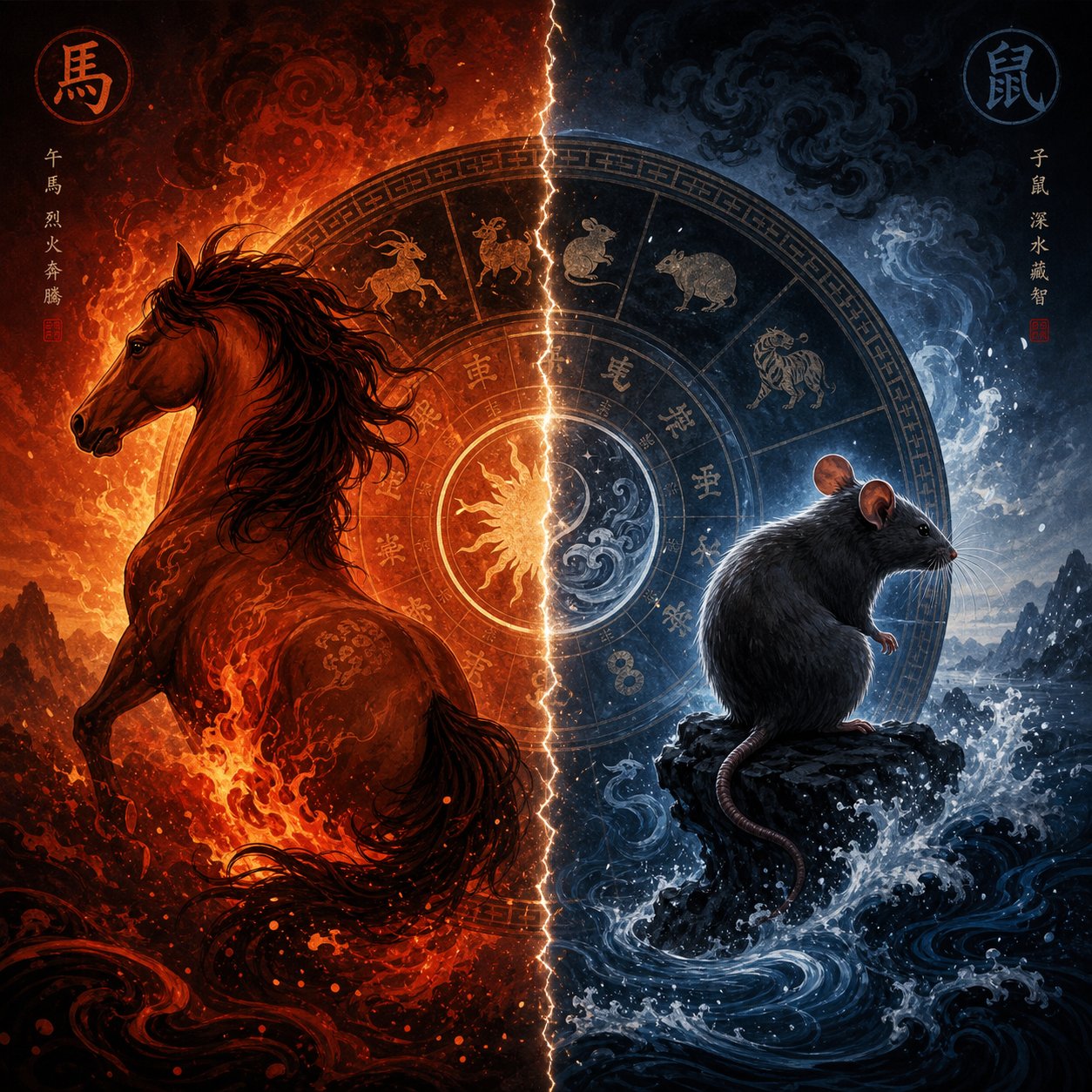 the horse rat zodiac clash influences which characters may create energetic conflict for horse year people