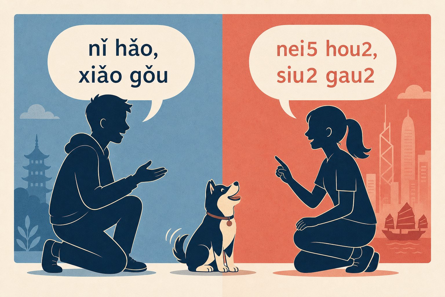 the same chinese character produces different sounds in mandarin and cantonese affecting how your dog hears their name