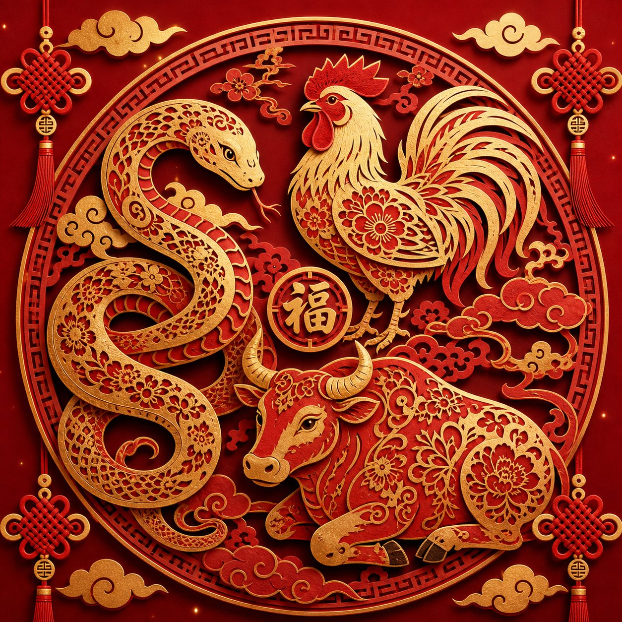 the snake rooster ox trinity represents a powerful zodiac alliance that guides radical selection in naming