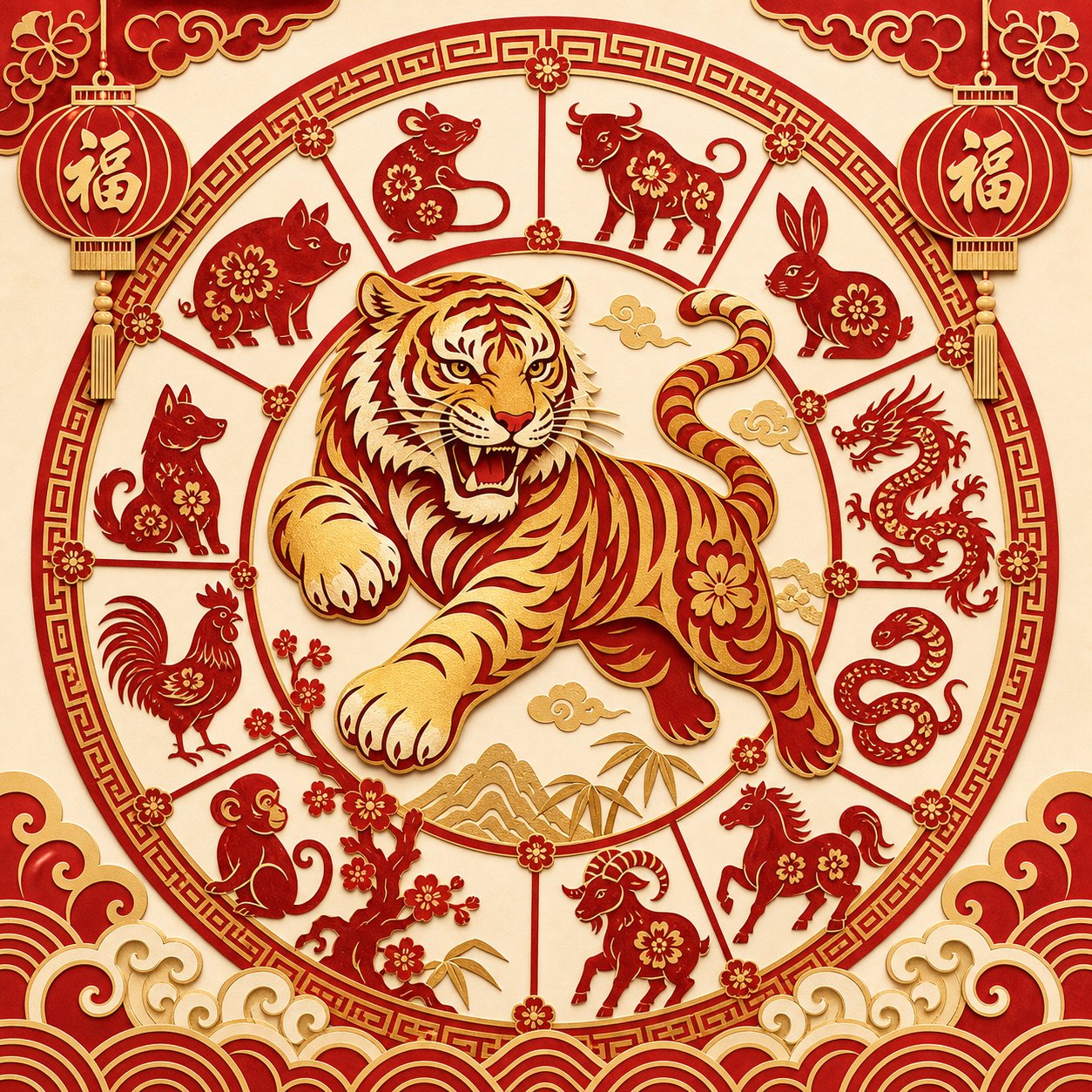 the tiger holds the third position in the chinese zodiac twelve year cycle