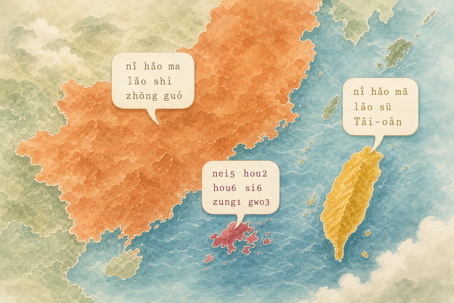 three chinese speaking regions use different romanization systems for the same names