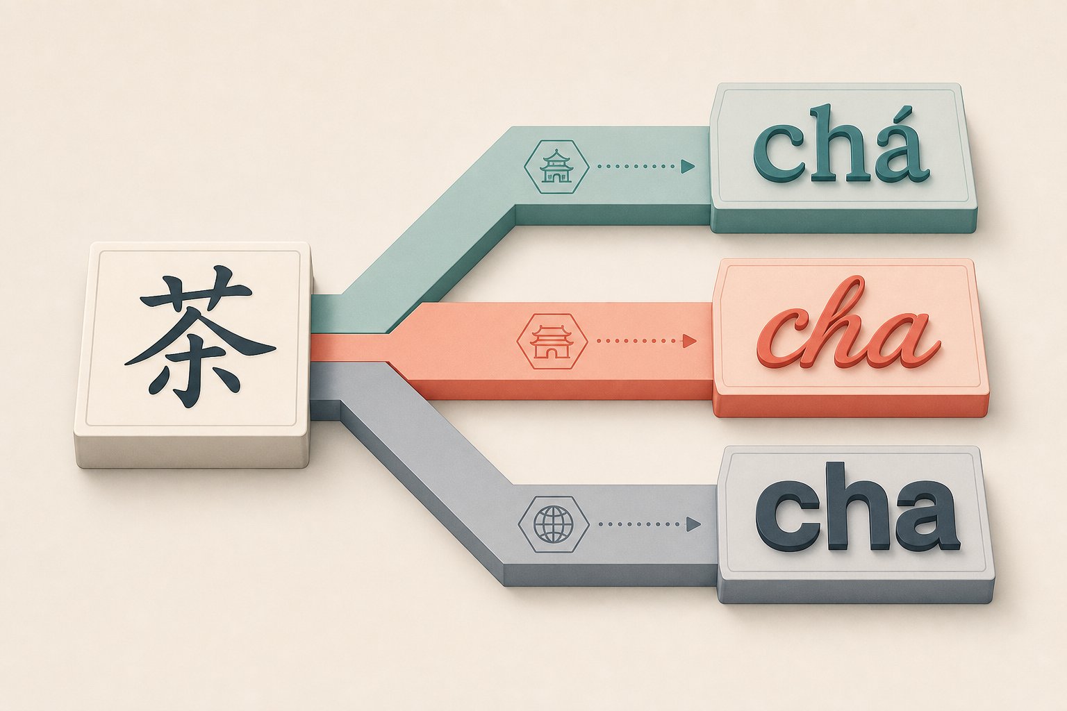 three romanization systems produce different english spellings from the same chinese character