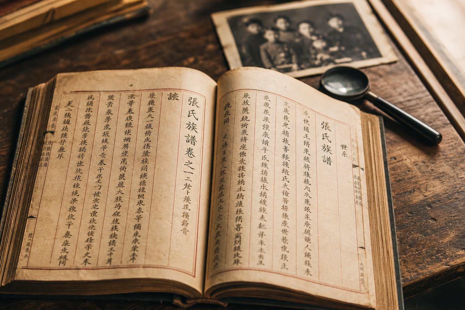 traditional chinese clan genealogy book used for tracing bow related surname ancestry across generations